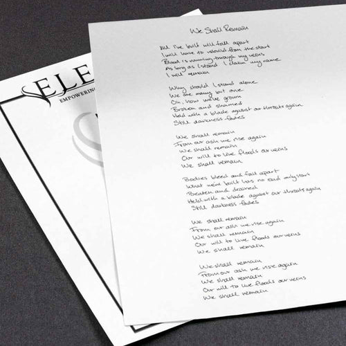 Signed Setlist + Lyric Sheet [High Quality]